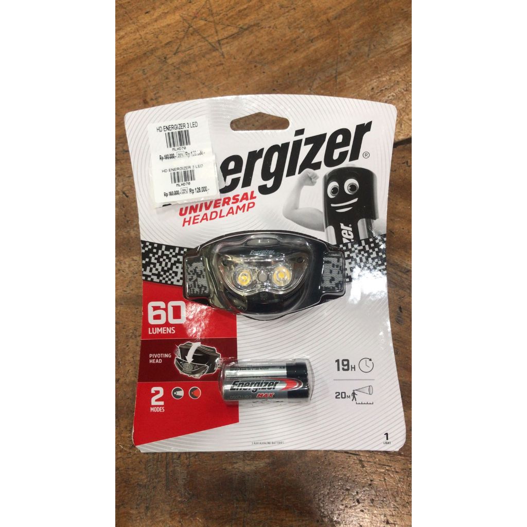 HEADLAMP ENERGIZER 3 LED ( 60 LUMENS )
