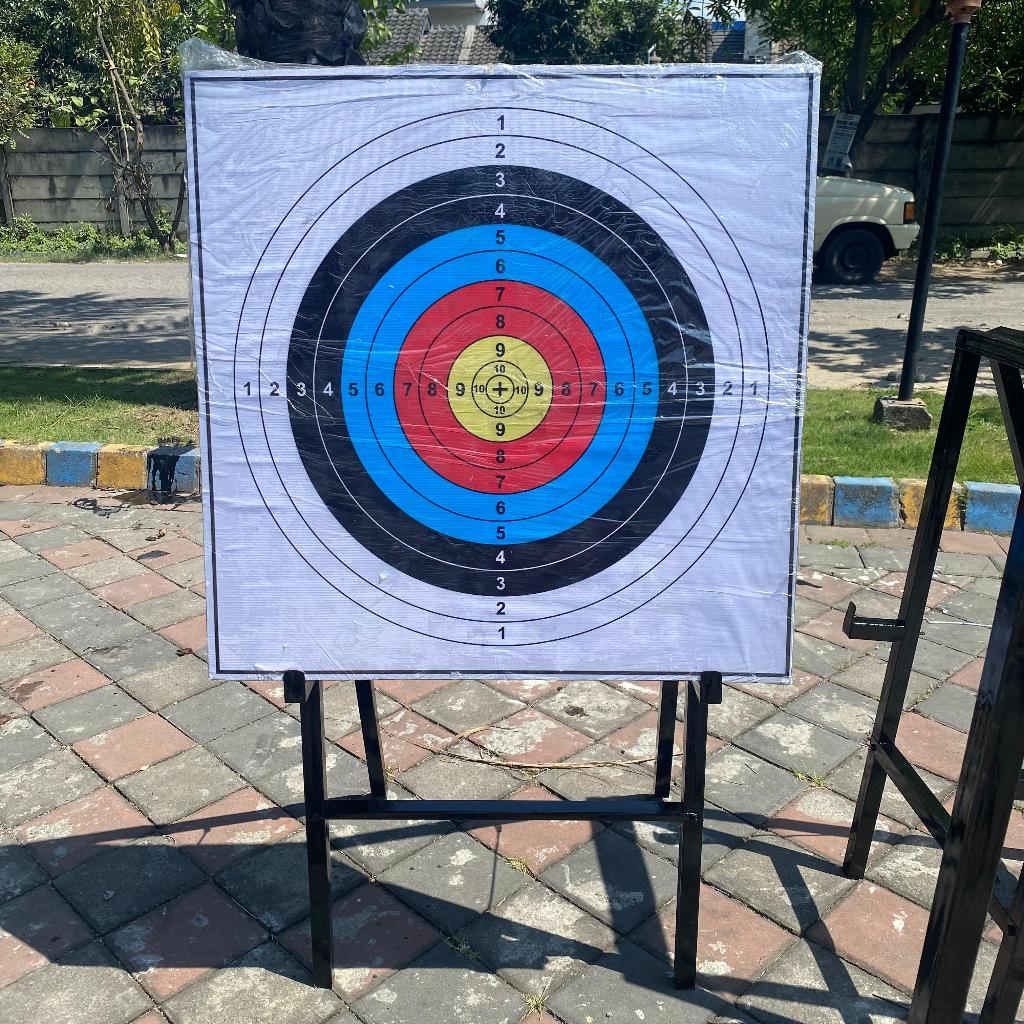 READY PAKET STAND + BANTALAN UK 80X80 TEBAL 5CM KOMPLIT FACE TARGET PANAHAN SPON ATI BUSA ATI TARGET