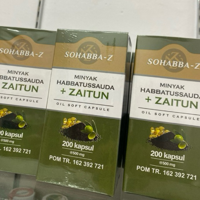 

Minyak Habbatussauda + Zaitun Oil Soft Capsule Sohabba-Z 200 Kapusl