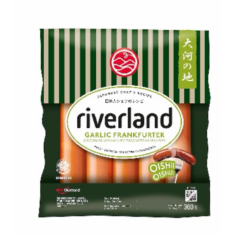 

Riverland Garlic Frankfurter Sausage sosis 360gr