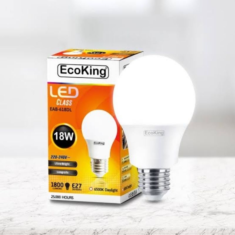 LAMPU LED 18W - 18 watt ECOKING SUPER TERANG - TAHAN LAMA - Putih