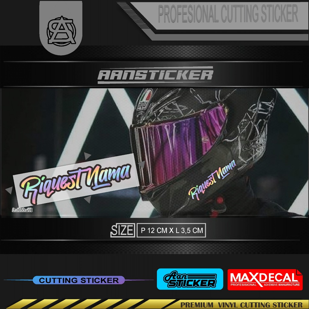 

Stiker Custom Nama/Tulisan Suka Suka Bisa Riques Nama/Tulisan Stiker Cutting Anti Air