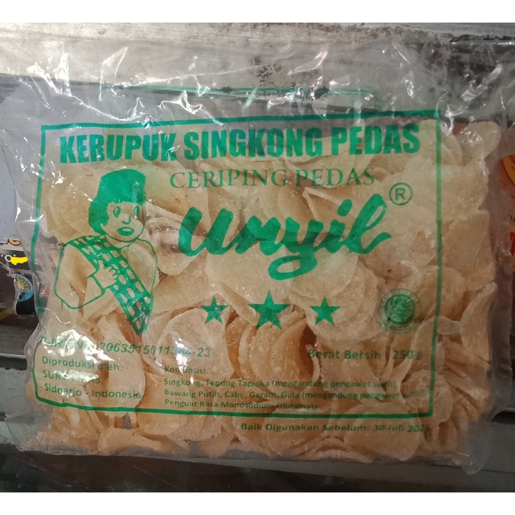 

[ 5 KG ] Kerupuk SINGKONG PEDAS / CERIPING PEDAS / KERIPIK MENTAH Cap Unyil