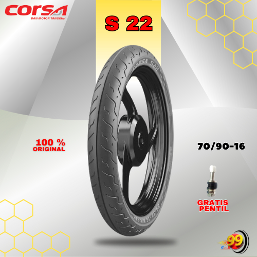 Ban Motor SKYWAVE - HAYATE - NOUVO CORSA S22 70/90 Ring 16 Tubeless