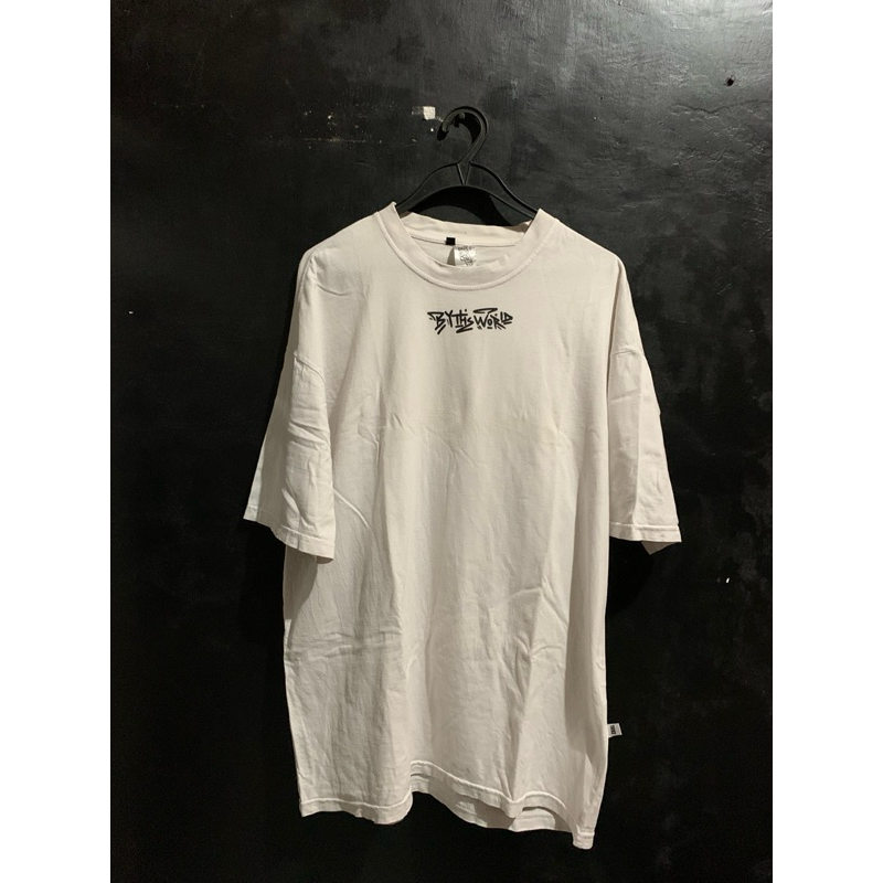 exhale t-shirt grft putih oversized katun combed 24s(ORI)