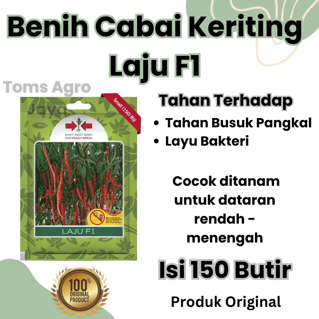 Benih Cabai Keriting Laju F1 Isi 150 Butir
