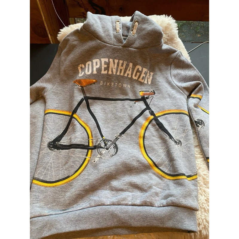 Fox Originals Copenhagen Biketown Sweatshirt Hoodie Pria Ukuran Kecil S Grafis Abu-abu Fox Originals