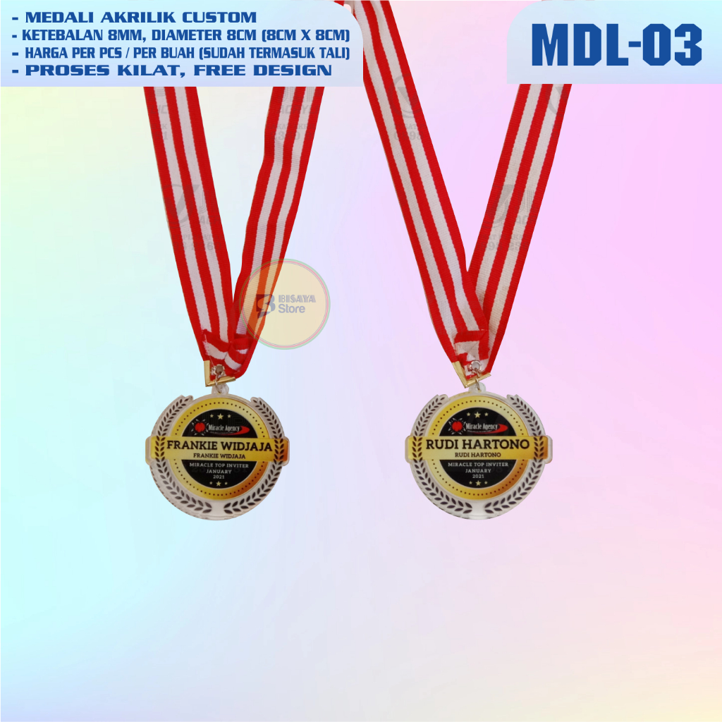 MEDALI, MEDALI CUSTOM, MEDALI AKRILIK, MEDALI ACRYLIC, MEDALI WISUDA, MEDALI LOMBA, MEDALI PIAGAM, M