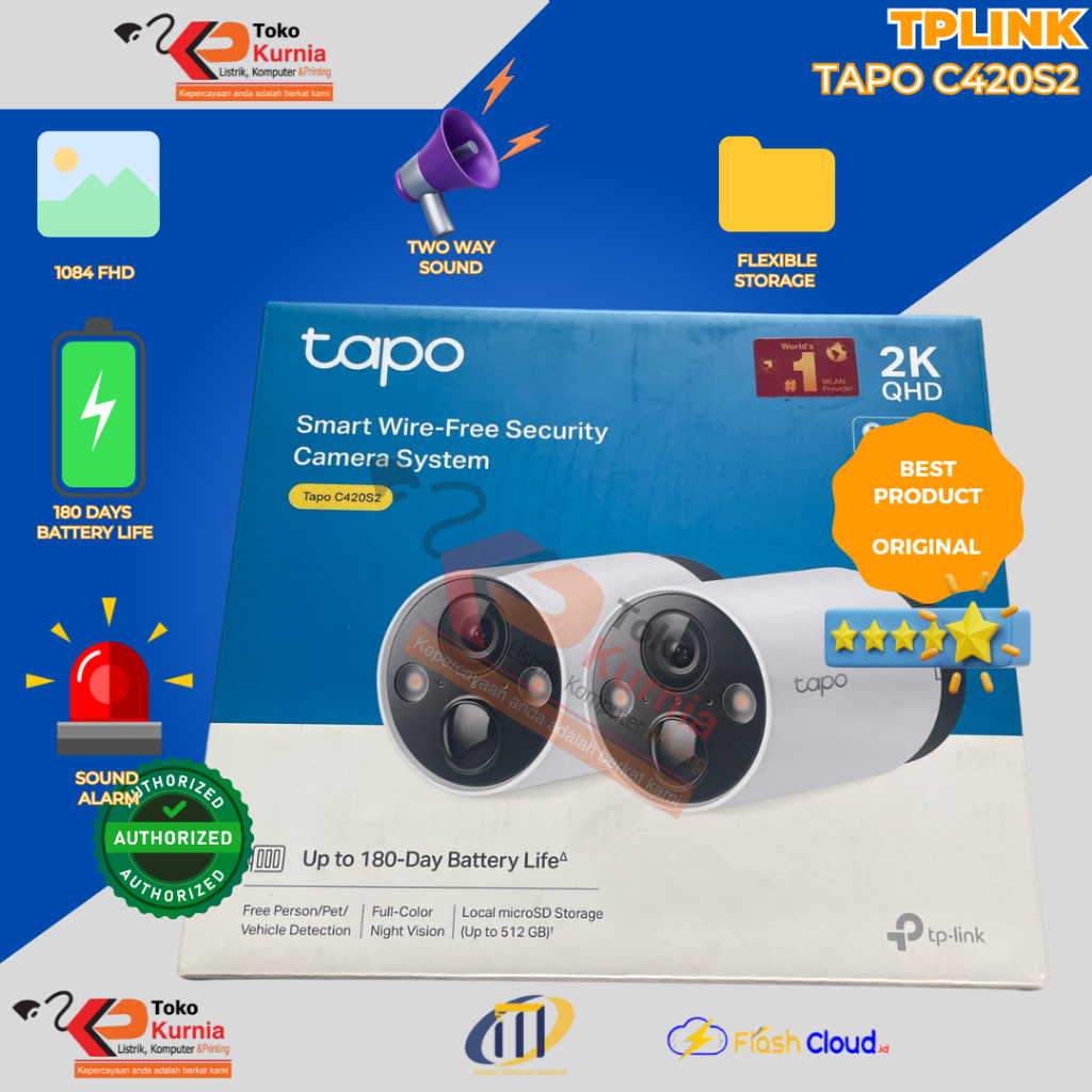 TP-Link Tapo C400S2 CCTV Smart Wire-Free Security 2-Camera System
