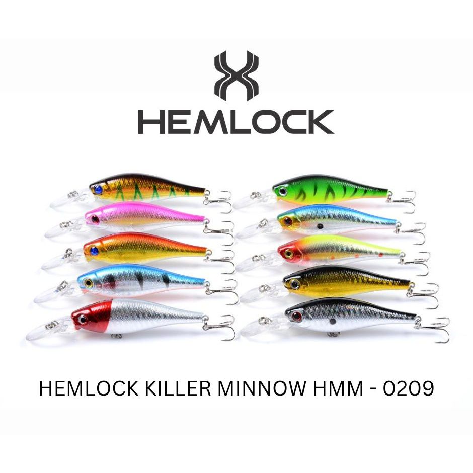 UMPAN MINNOW HEMLOCK, KILLER MINNOW, MINNOW SINKING, LURE PANCING 10,2cm | 8,7gram