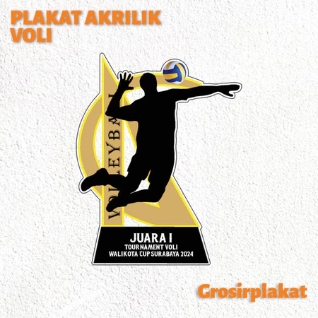 Piala Voli Akrilik Custom Free Design