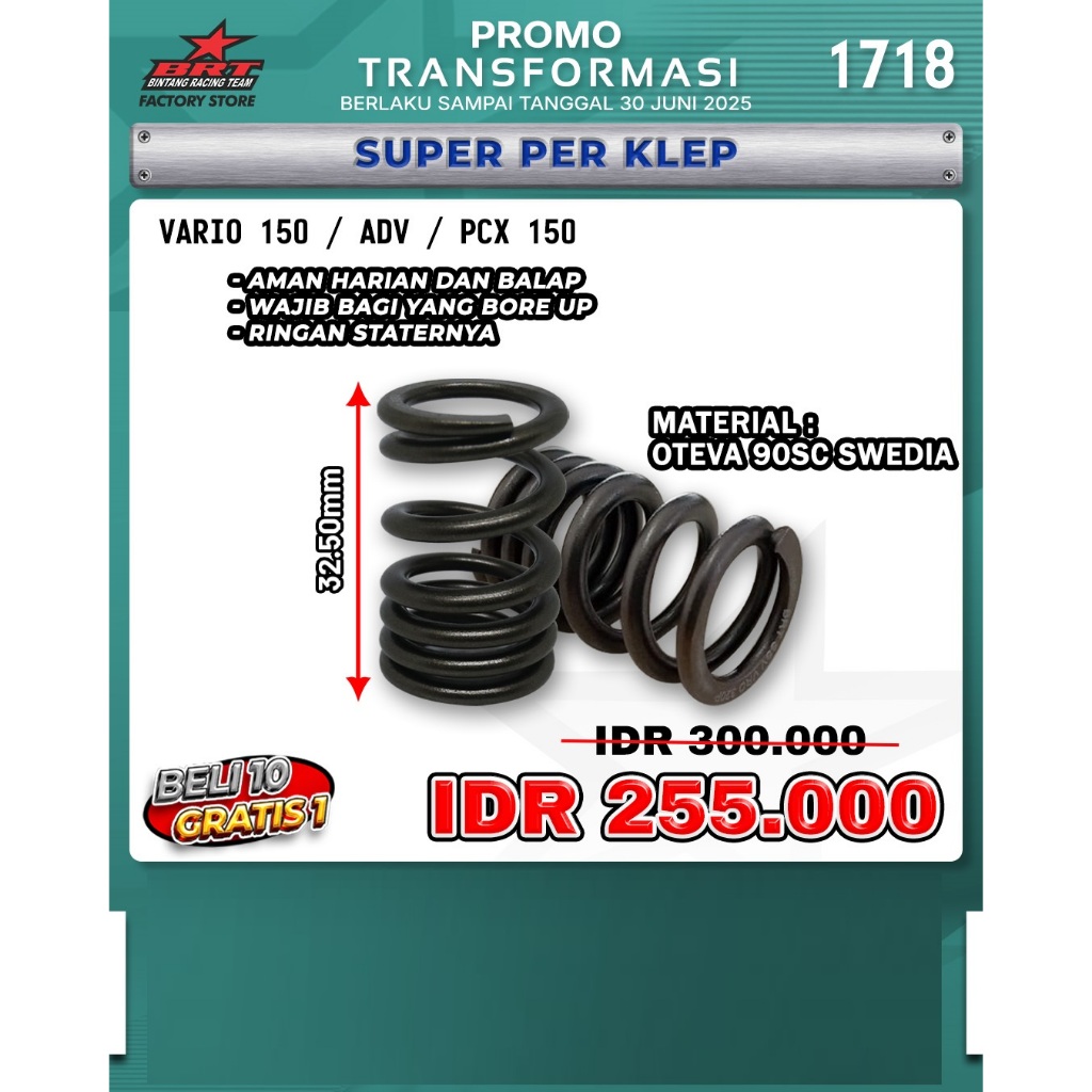 PER KLEP SUPER VARIO 125 VARIO 150 ADV PCX 150 - BRT BINTANG RACING TEAM