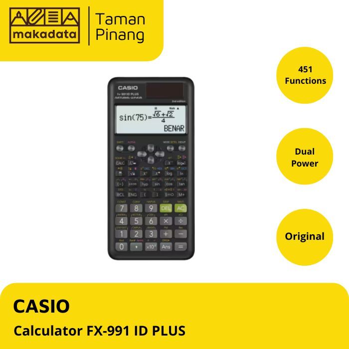 

CASIO CALCULATOR / KALKULATOR CASIO SCIENTIFIC FX-991 ID PLUS (1 PCS)
