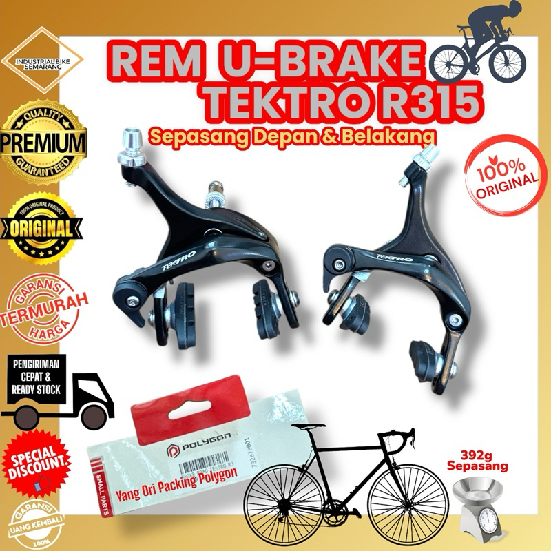 ( REM U BRAKE R315 TEKTRO ) Brake Ubrake Sepeda Roadbike Balap Fixie Textro Japit Rimbrake Termurah