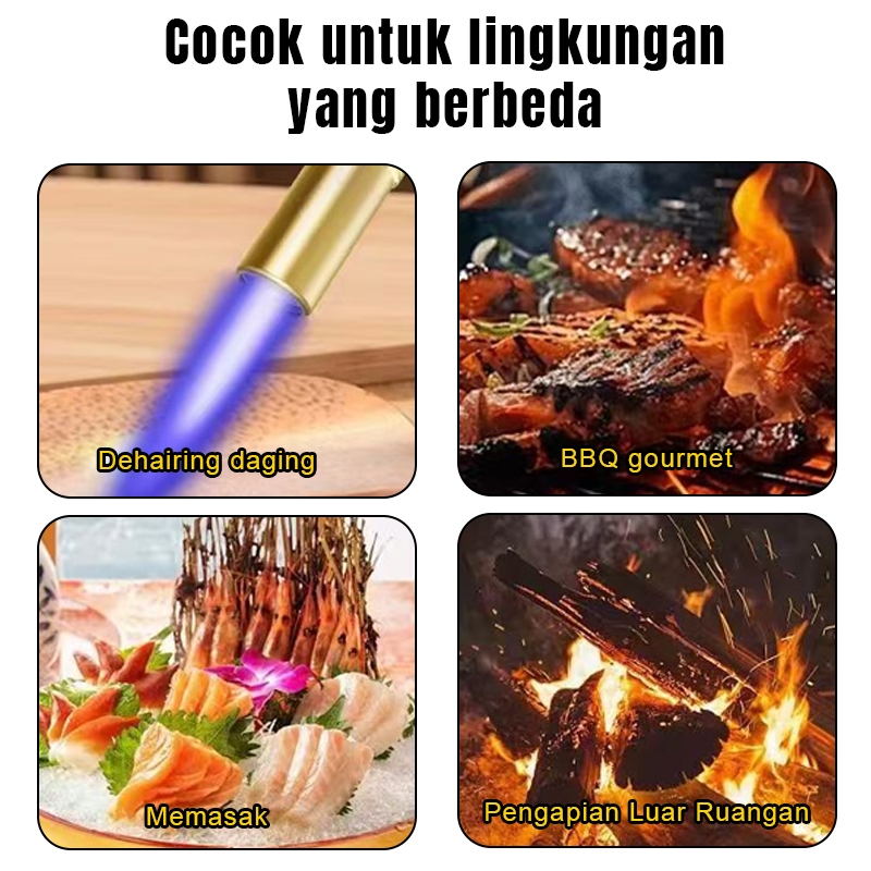 ReadyPortable Kepala Gas Torch Flame Gun Bakar Sate Seafood Bbq Blow Torch Flame Gun