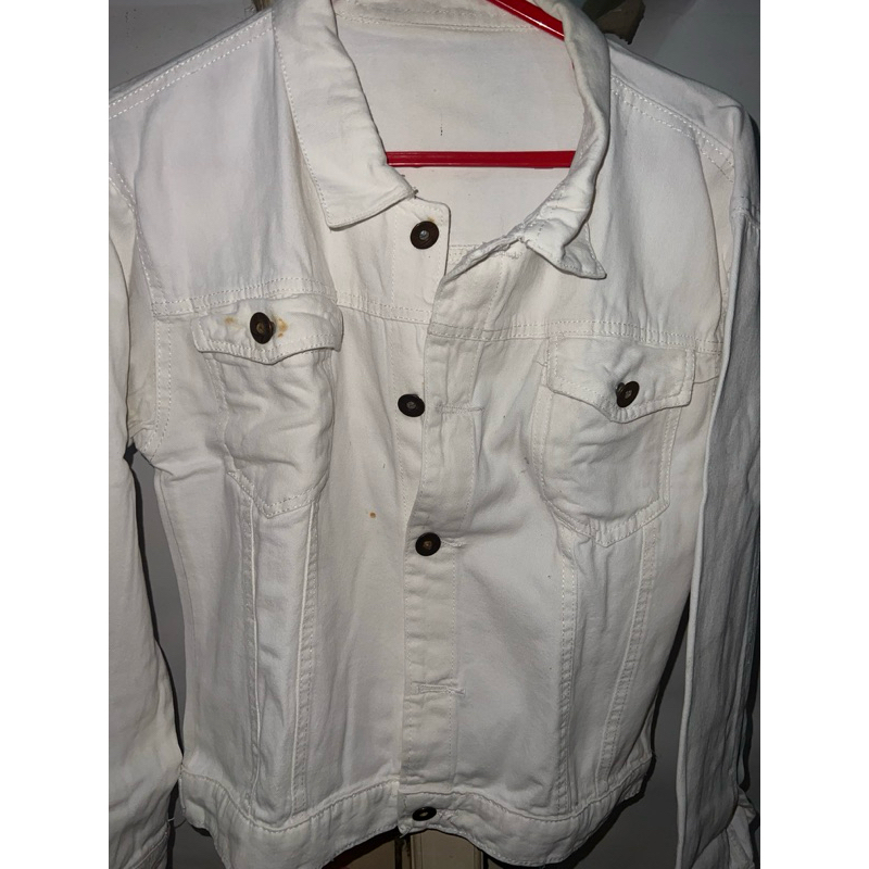 Outer jeans warna putih tulang