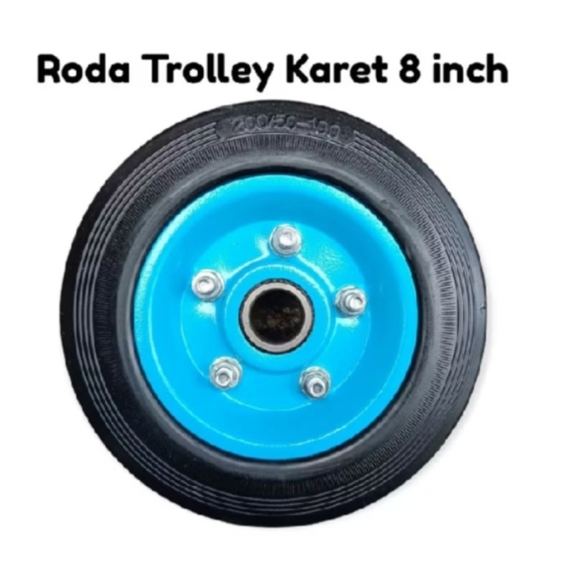 Roda trolley karet 8 inch