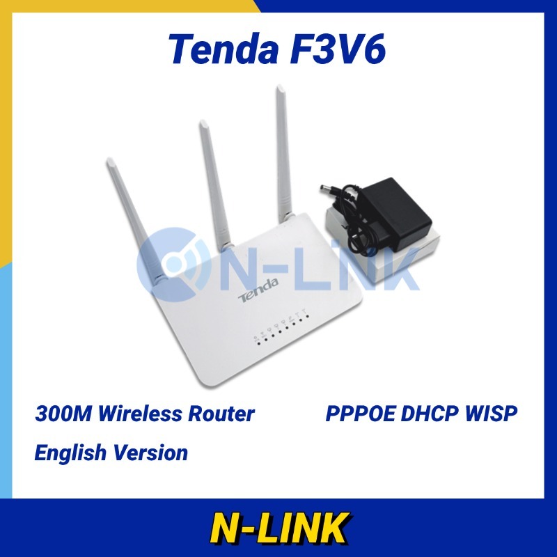 Tenda F3 V6 Router mech WiFi 300Mbps – Bisa PPPoE, DHCP, WISP | Untuk Rumah & Kantor | Unit Teruji丨C