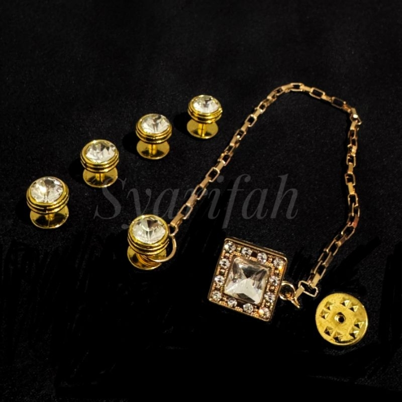 Kancing Baju Kurung Set Pria / Butang Baju Melayu Set Pria [1466RD]