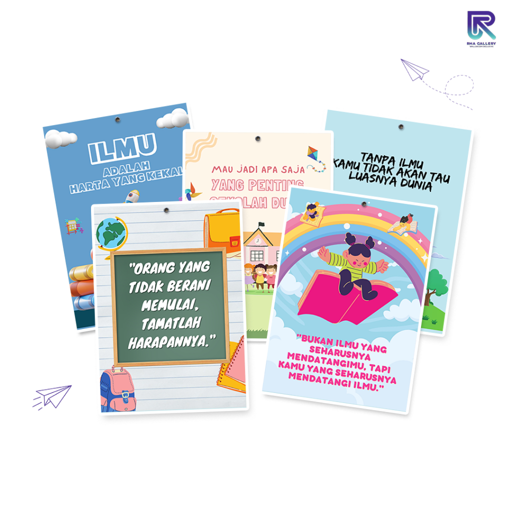 RHA GALLERY Poster Quotes Inspirasi Motivasi Pajangan Sekolah Edukasi Dekorasi Dinding Kelas Anak