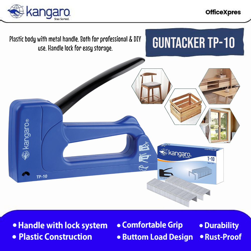 

Alat Staples Tembak / Stapler Guntacker / Hekter Tembak TP-10 / Isi Staples T10 / Stapler Tembak Jok Kulit Motor TP10 / Stapler Kayu / Guntacker TP-10 Kangaro