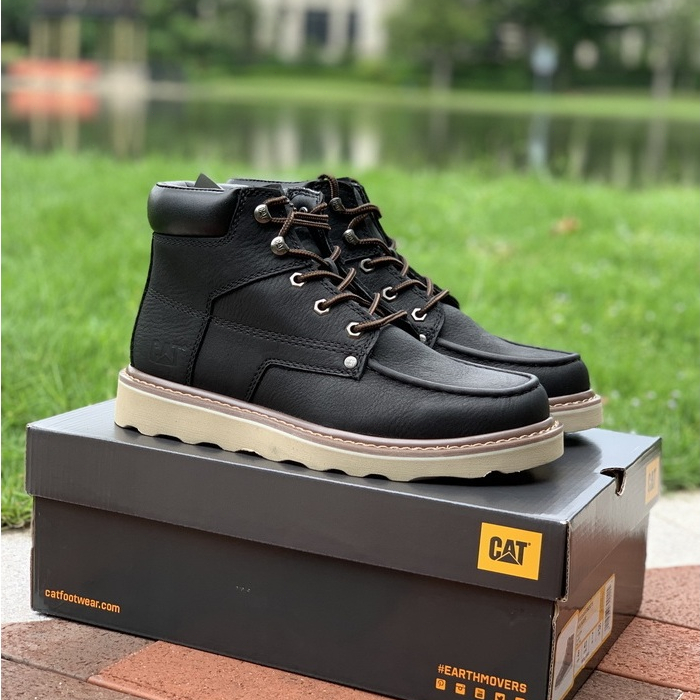 Original Caterpillar Men Work Genuine Leather Boot Shoes 3271330