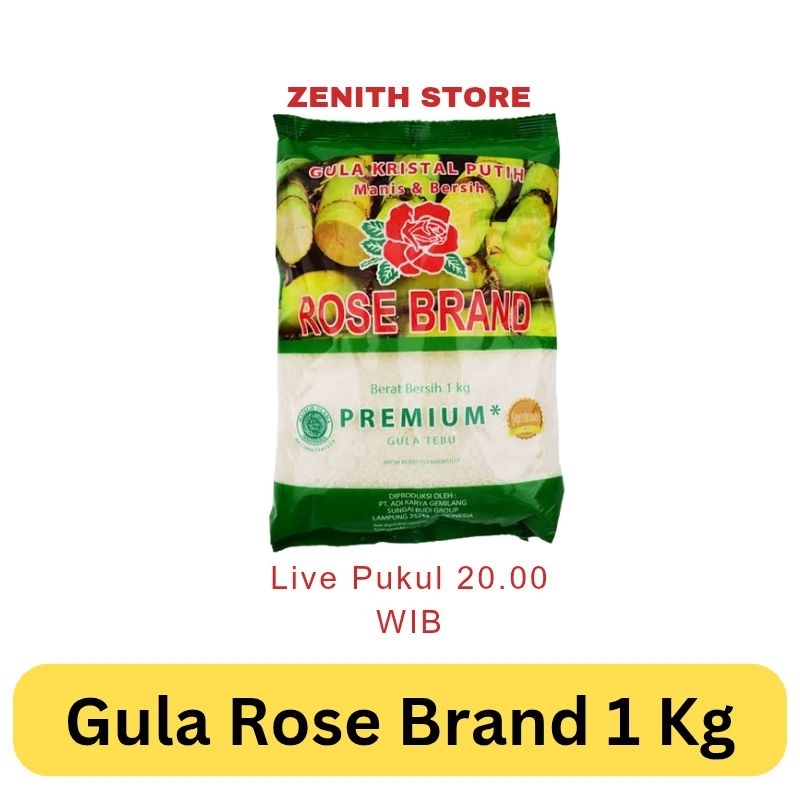 

Gula Pasir Rose Brand Hijau 1 kg
