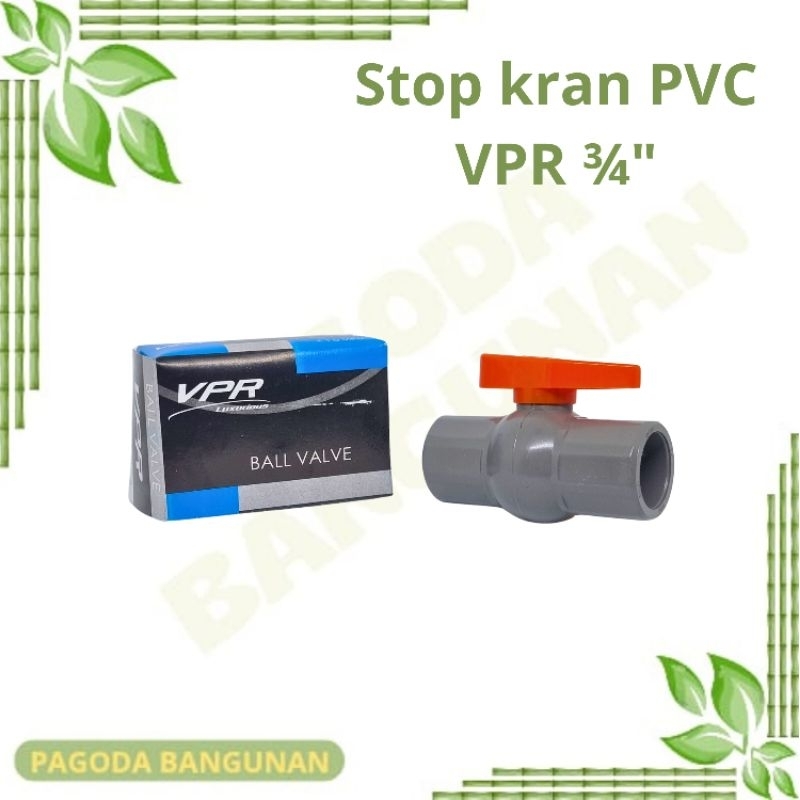 BALLVALVE PVC VPR/STOP KRAN AIR 3/4"