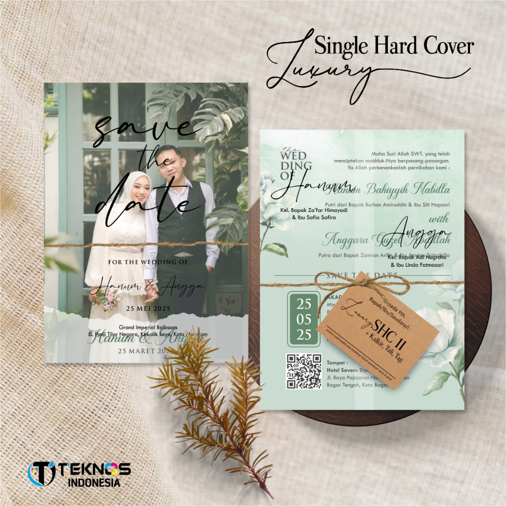 UNDANGAN HARD COVER FULL COLOUR - UNDANGAN CUSTOM TEBAL AESTHETIC - UNDANGAN SHC KALKIR TALI TAG