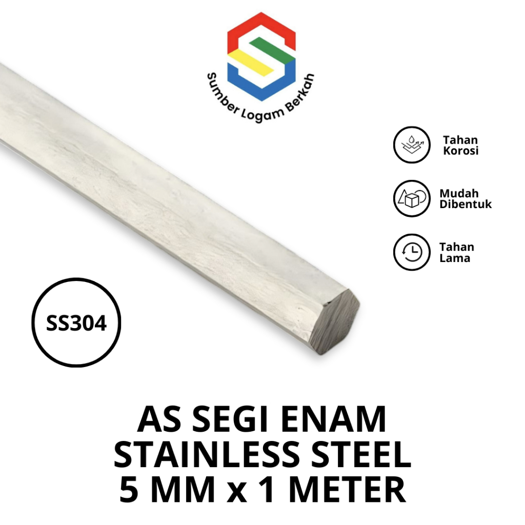 as segi enam 5 mm stainless steel 304