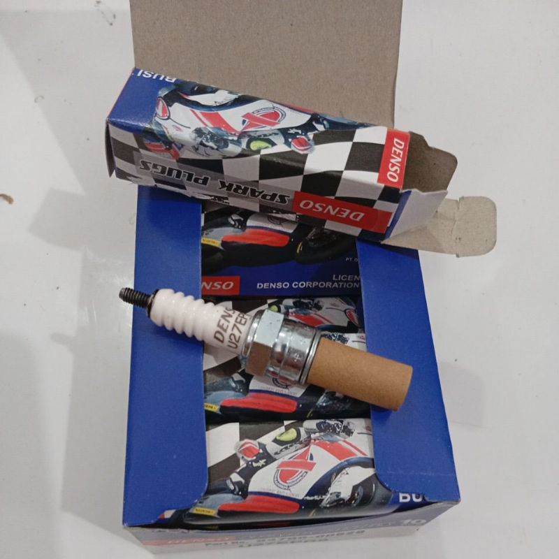 Busi Denso drat panjang U27EPR9 dan U20EPR9 matic beat Vario vixion