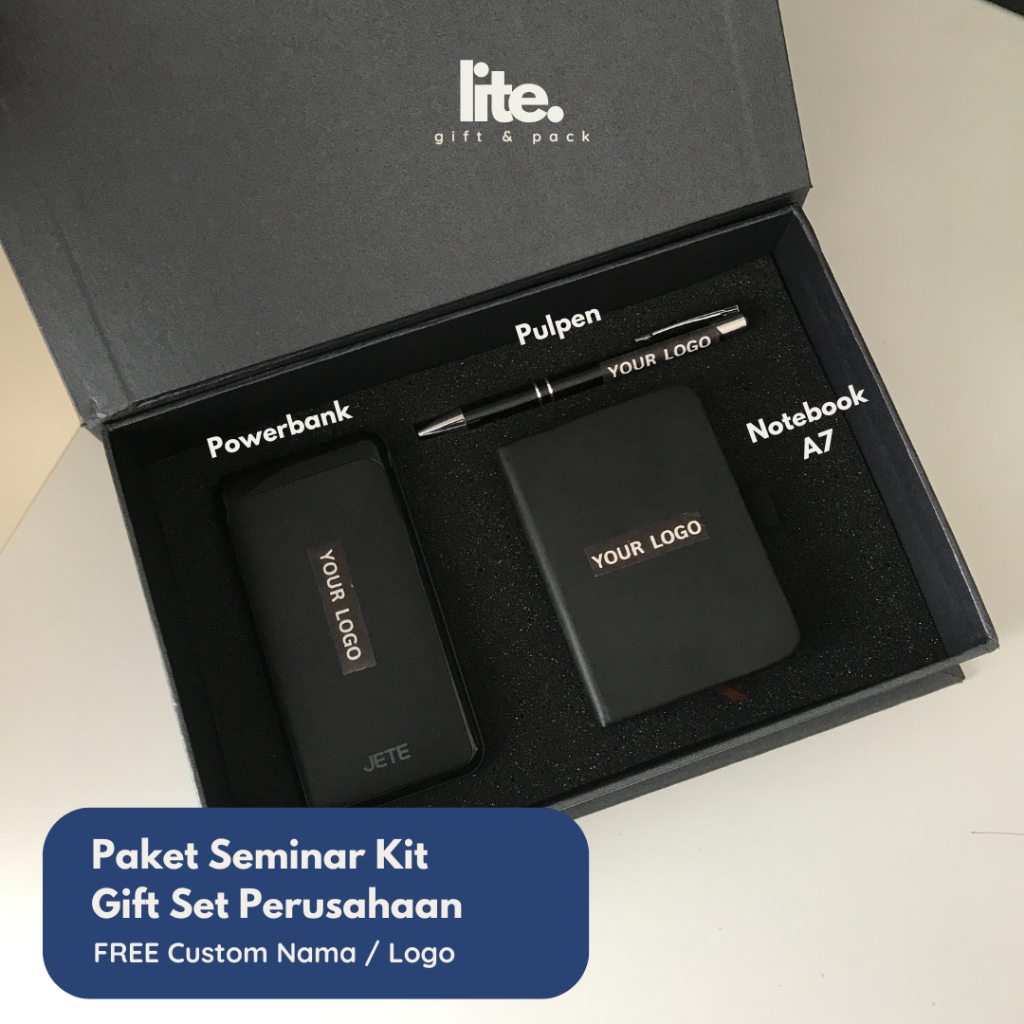

[Ready & Bisa Satuan] Custom Logo Souvernir Kantor Giftbox, Powerbank + Notebook, Pulpen, Powerbank + Earbuds + Pulpen