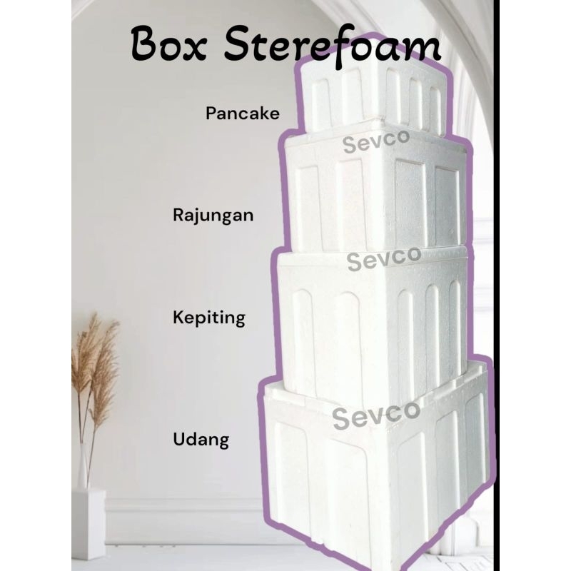 Kotak Sterofoam Kecil Besar/ Kotak  Styrofoam / Box Sterofoam/ Box Es Box Nasi Box Botol Minuman