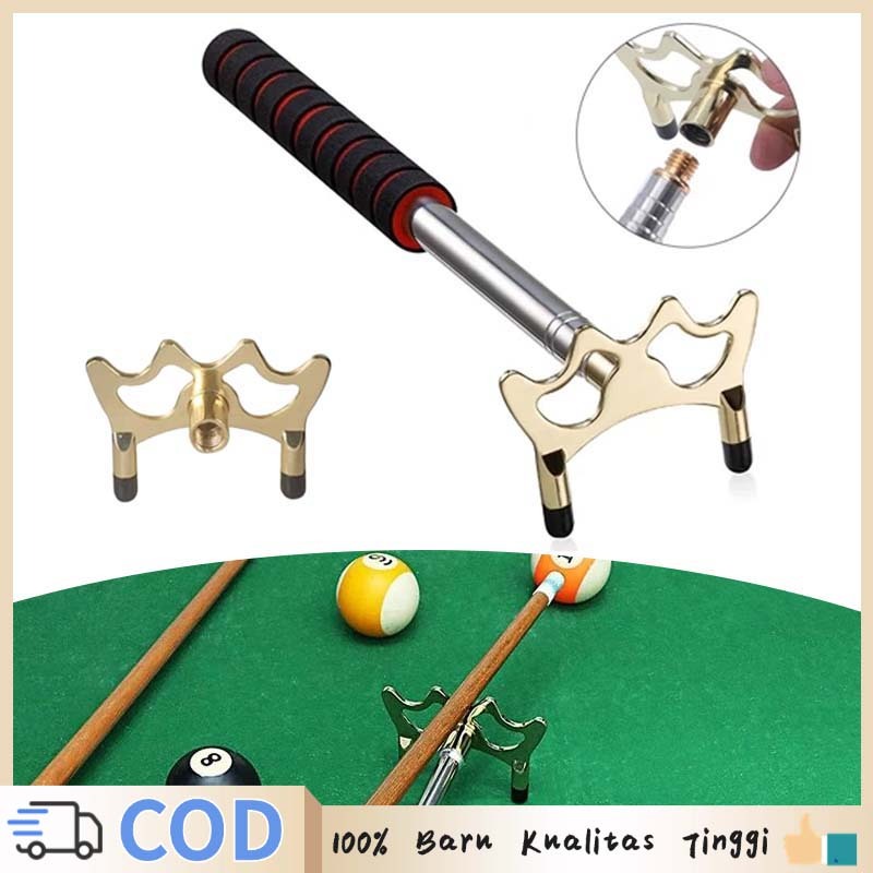 Brass Stick Biliar Billiard Lipat Low Spider Rest Head Tempat Cue Billiard Holder