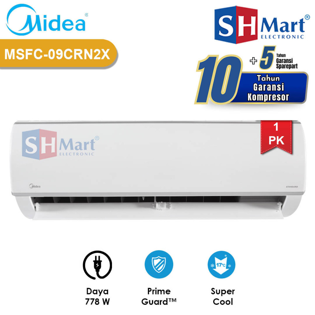 AC MIDEA 1 PK LOW WATT MSFC-09CRN2X GARANSI RESMI