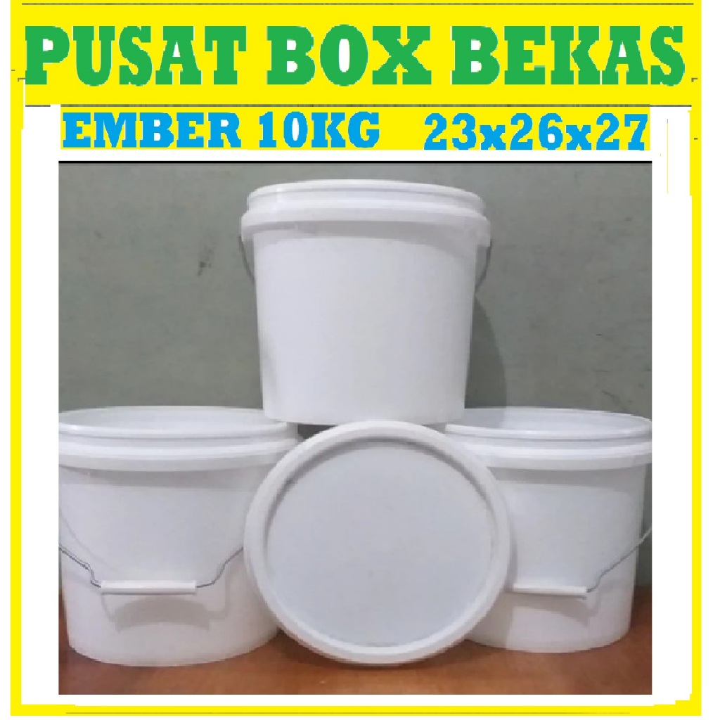 Ember Plastik Putih Polos/Ember cat 10kg