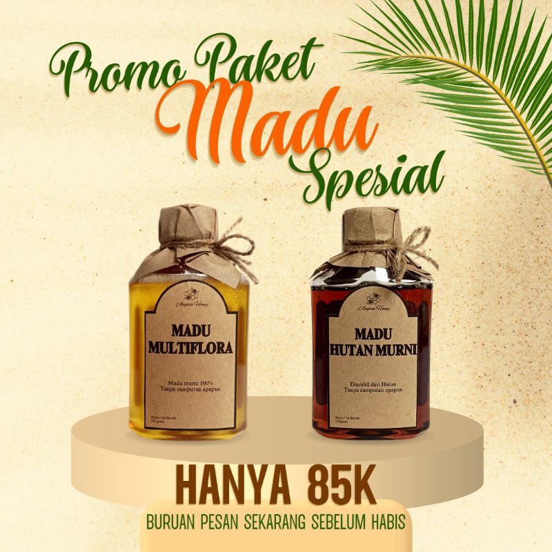 

Paket Madu Multiflora 325gr + Madu Hutan 325gr