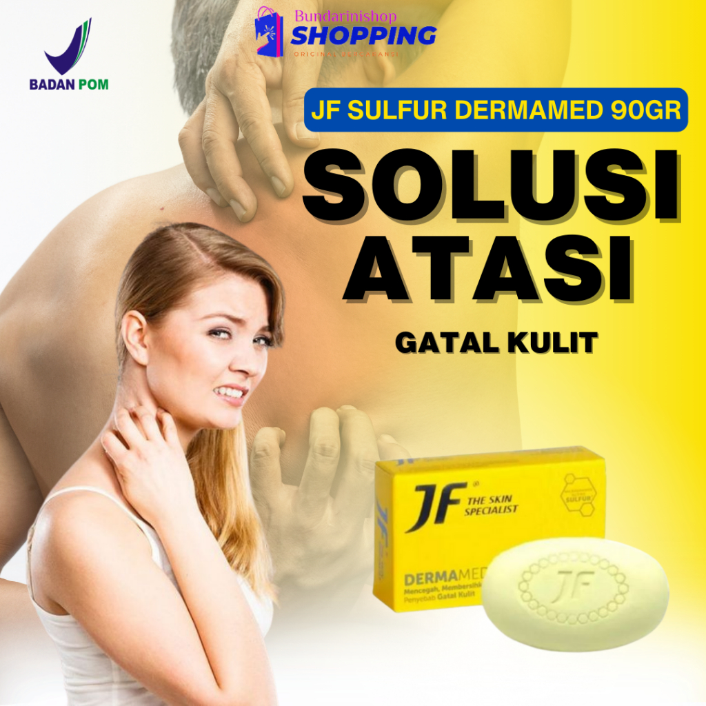 JF Sulfur Body Wash Sabun Mandi JF Sulfur Cair untuk Kulit Gatal dan Berjerawat Sabun Batangan