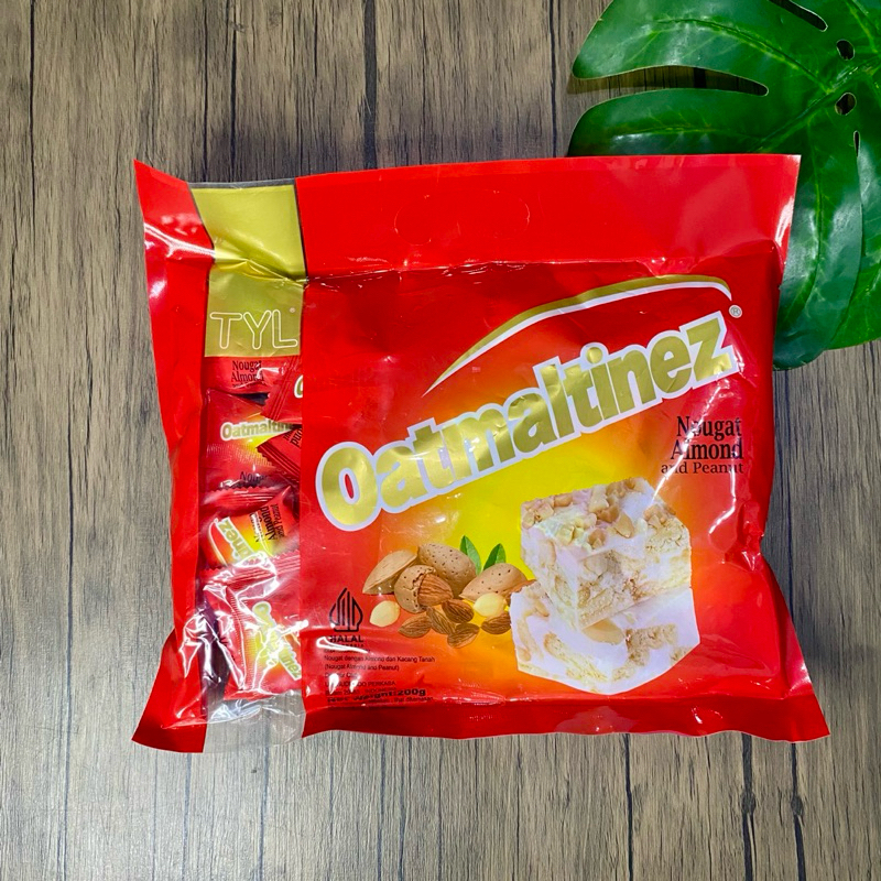

TYL Oatmaltinez Nougat – Snack Oat Lembut & Manis Nougat Rasa Almond and Peanut / Rasa Almond