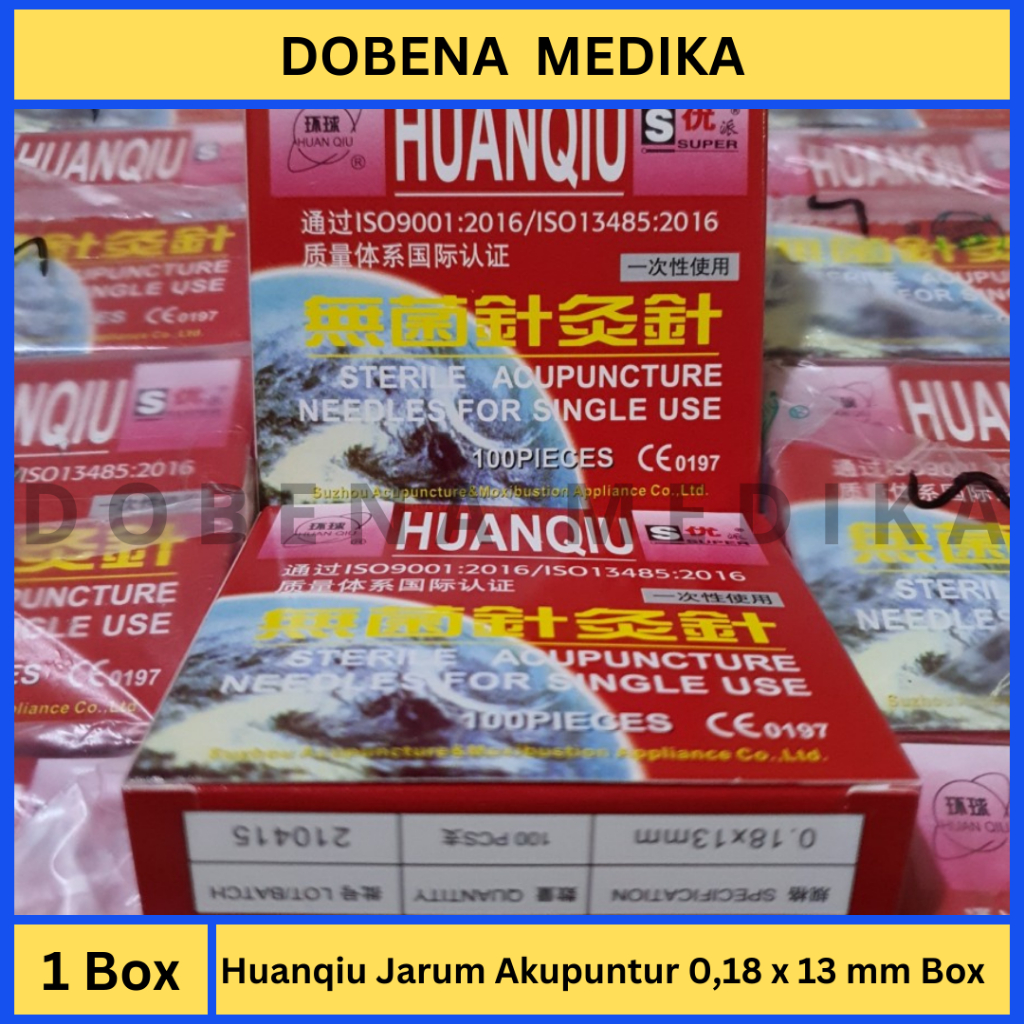 Huanqiu Jarum Akupuntur 0,18 x 13 mm (1/4 Cun) Box 100 Pcs / Akupunktur Needle Acupunture