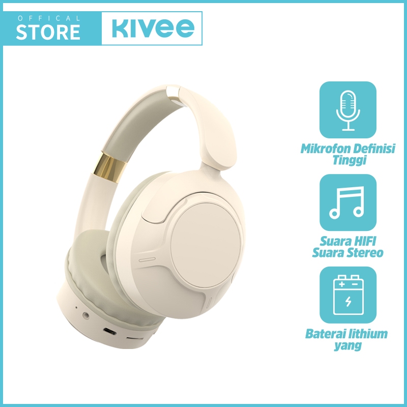 KIVEE Headphone Wireless Bluetooth 5.3 KV-TW152 Headset Music Gaming HIFI 9D HIFI Original