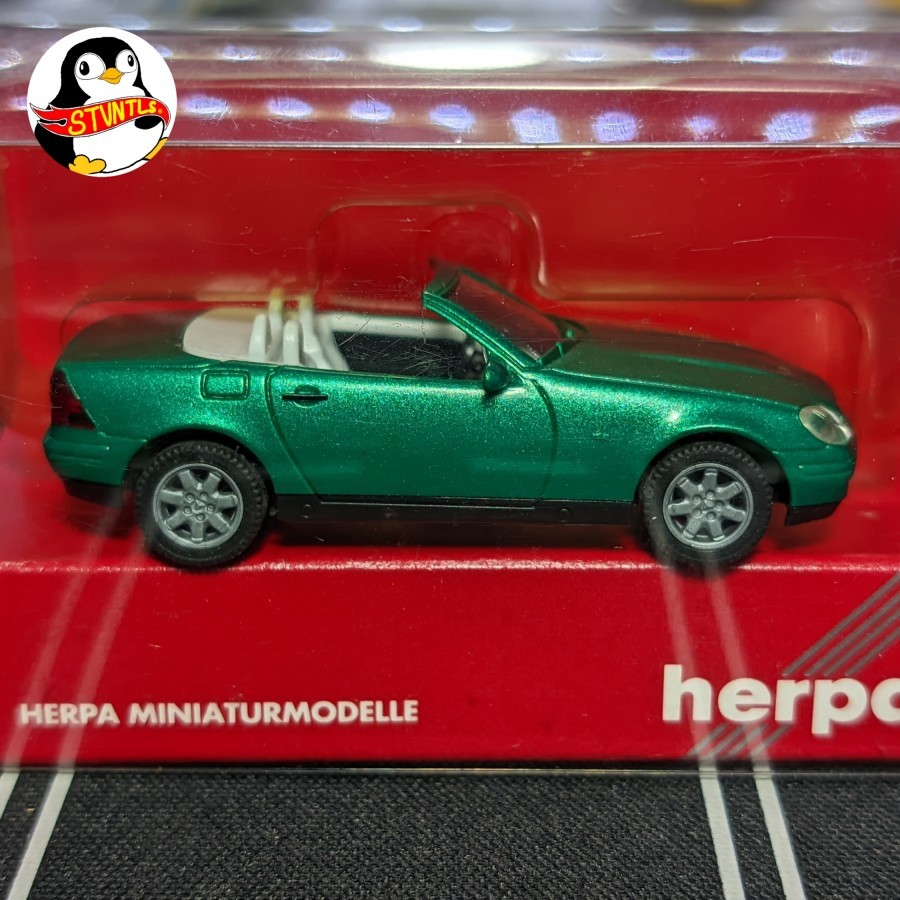 Herpa Mercedes-Benz SLK Roadster Hijau Diecast Skala 1:87