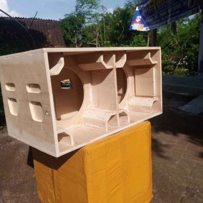 BOX SPEAKER 10 INCHI PLANAR BREWOG DOUBLE SUB WOOFER