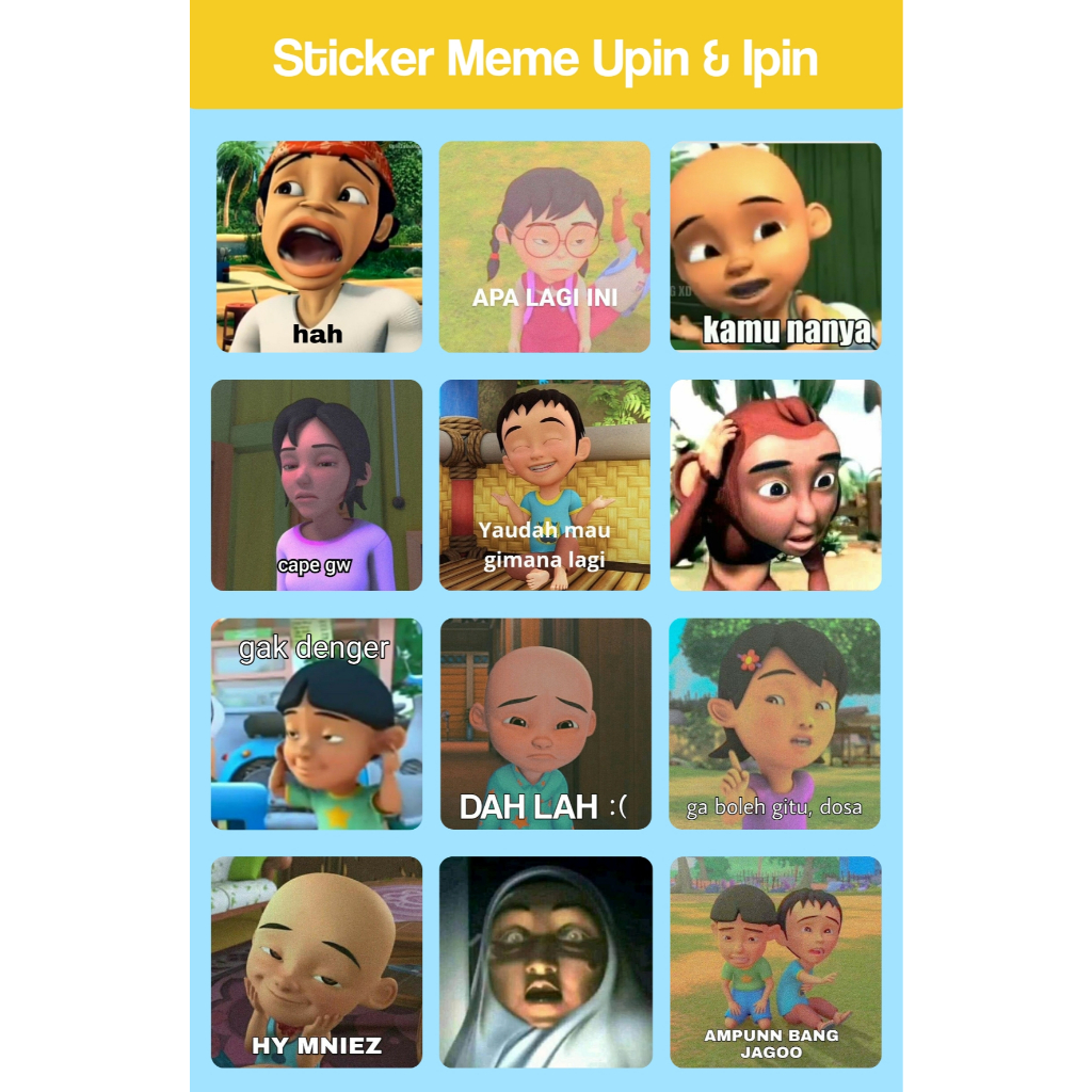 

Stiker UPIN IPIN Custom 10x15cm - Aesthetic Keren HP & Laptop - Arutala | Wajib Baca Deskripsi