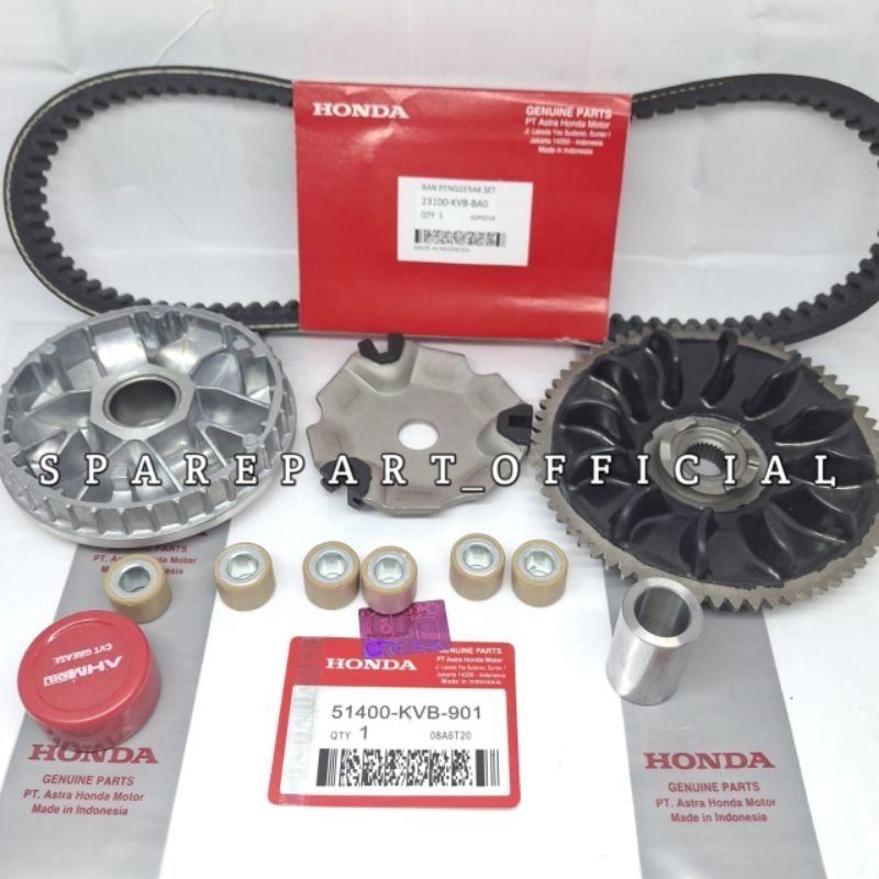 Vanbelt+Rumah Roller Assy+Kipas+Gemuk KVB Honda Motor Vario 110 Karbu,Vario CBS 110 Karbu