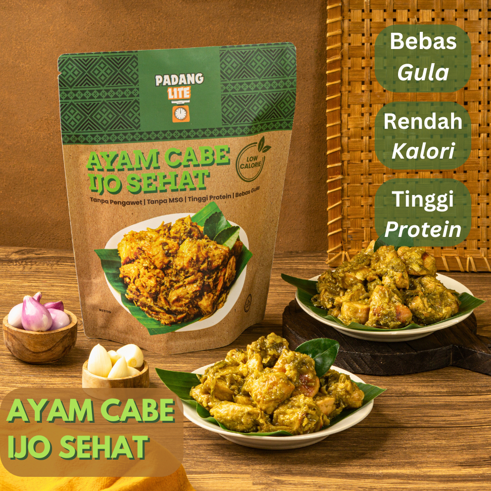 

Ayam Cabe Hijau Sehat Makanan Diet Siap Saji Bebas Gula Instant Food 250gr Padang Lite
