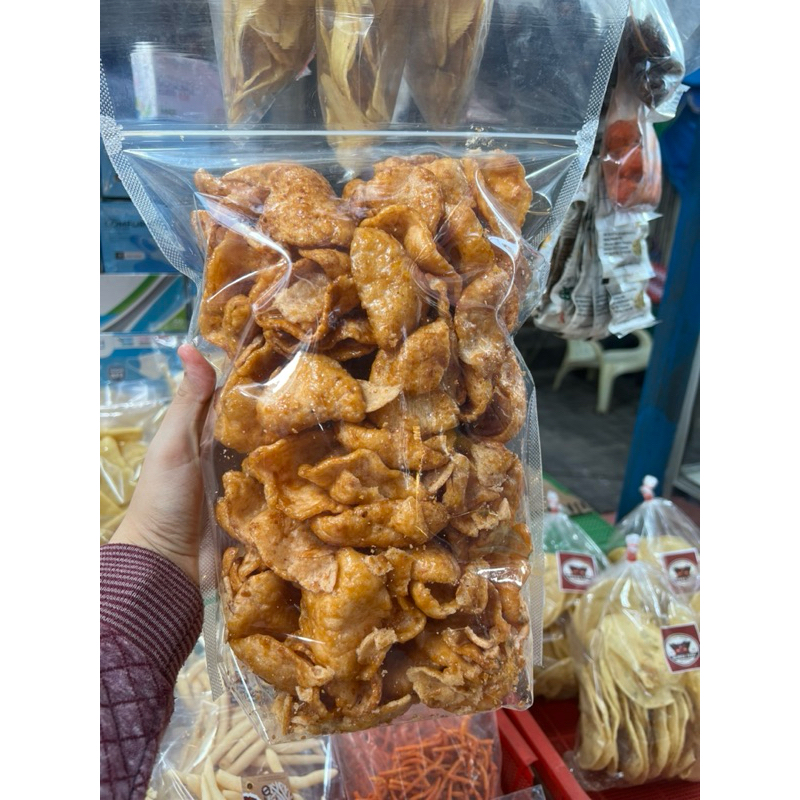 

krupuk udang lengket khas medan renyah, tidak keras