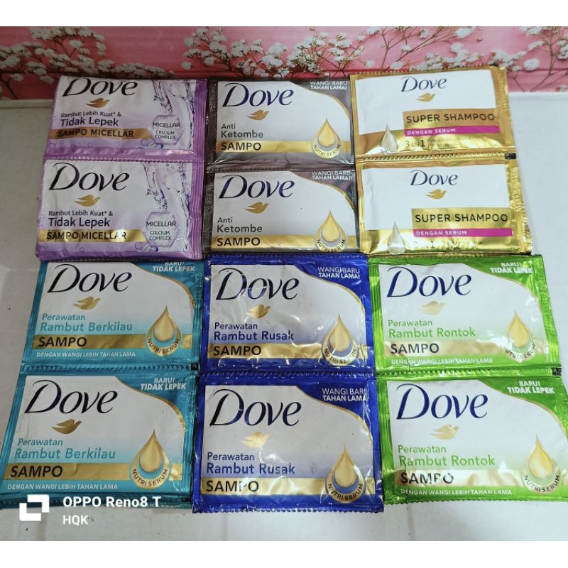 Sampo Dove kemasan Sachet Eceran.
