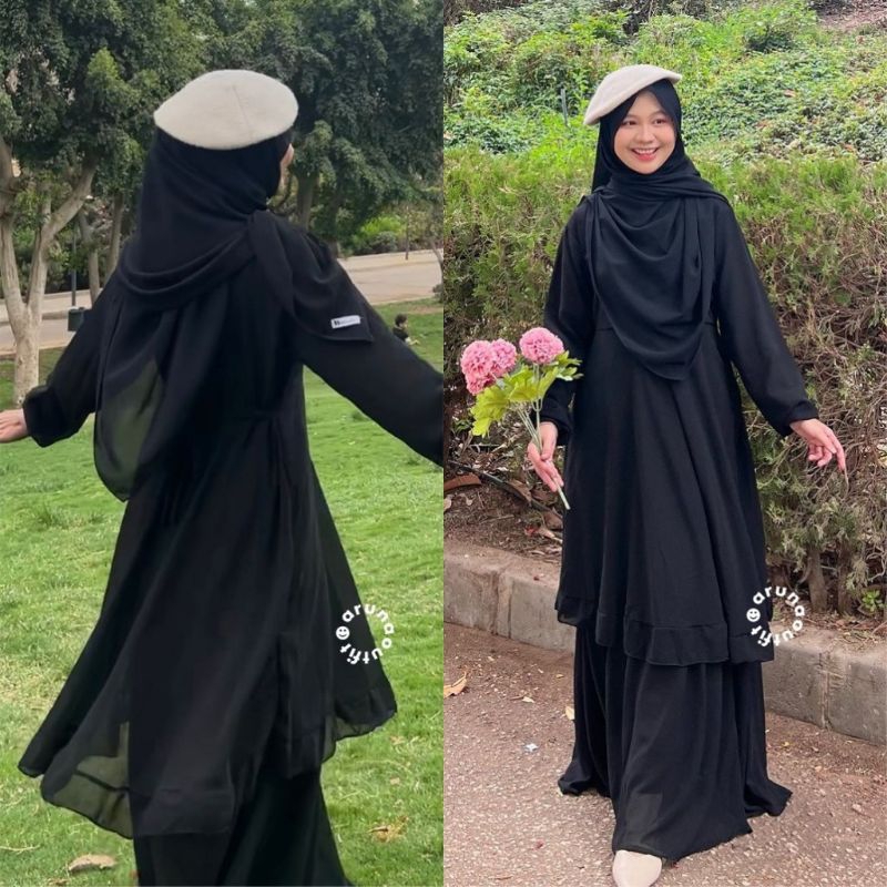 Gamis Melayu terbaru BUSUI FRIENDLY / Bahan ceruty babydoll full puring