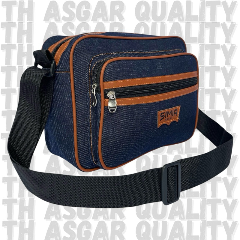 Tas Selempang Pria Wanita Tas Jeans Denim Tas Waistbag